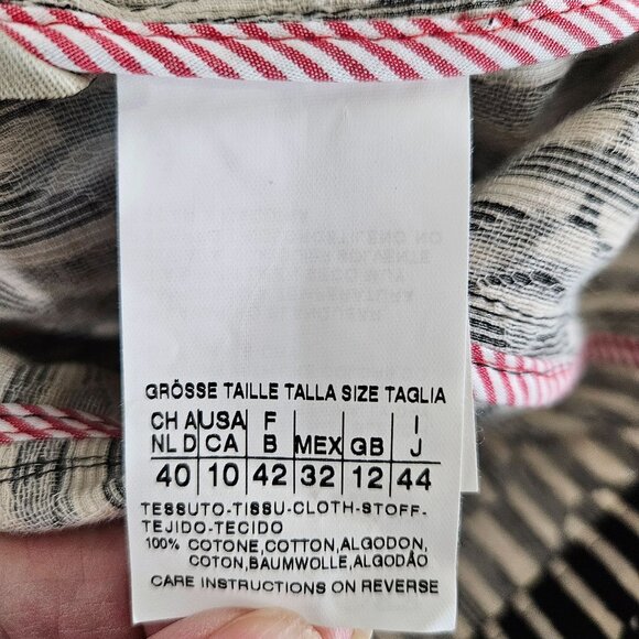 Max Mara Weekend Jacket Size 8 Black & White Geometric Print - Picture 12 of 14